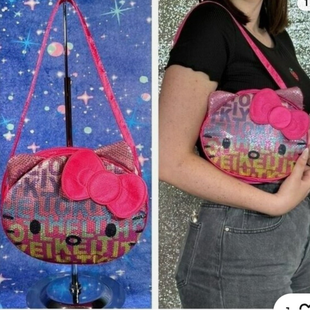 RARE hello kitty rainbow sequin bag
